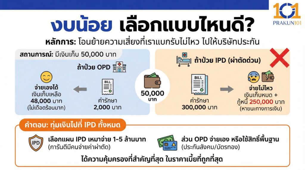 งบน้อย เลือกแบบไหนดี