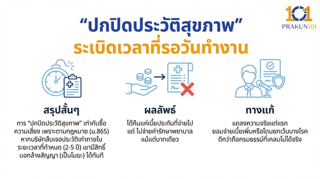 ปกปิดประวัติสุขภาพ ระเบิดเวลาที่รอวันทำงาน