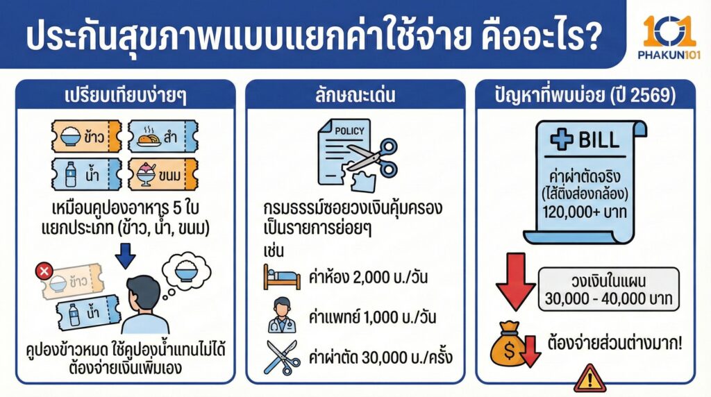 ประกันสุขภาพแบบแยกค่าใช้จ่าย คืออะไร