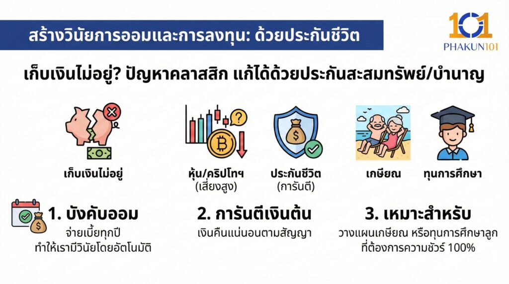 เพื่อสร้างวินัยการออมและการลงทุน