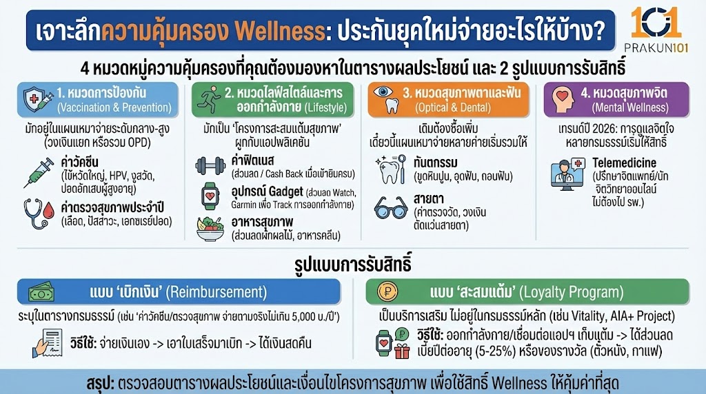 เจาะลึกความคุ้มครอง Wellness: ประกันยุคใหม่จ่ายอะไรให้บ้าง?