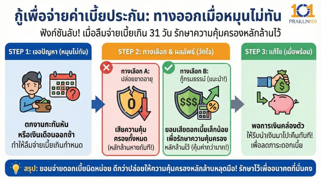 กู้เพื่อจ่ายค่าเบี้ยประกันในวันที่หมุนไม่ทัน