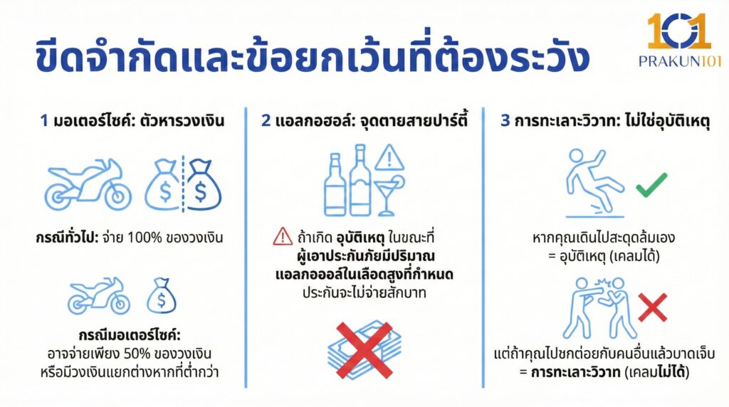 ขีดจำกัดและข้อยกเว้นที่ต้องระวัง 