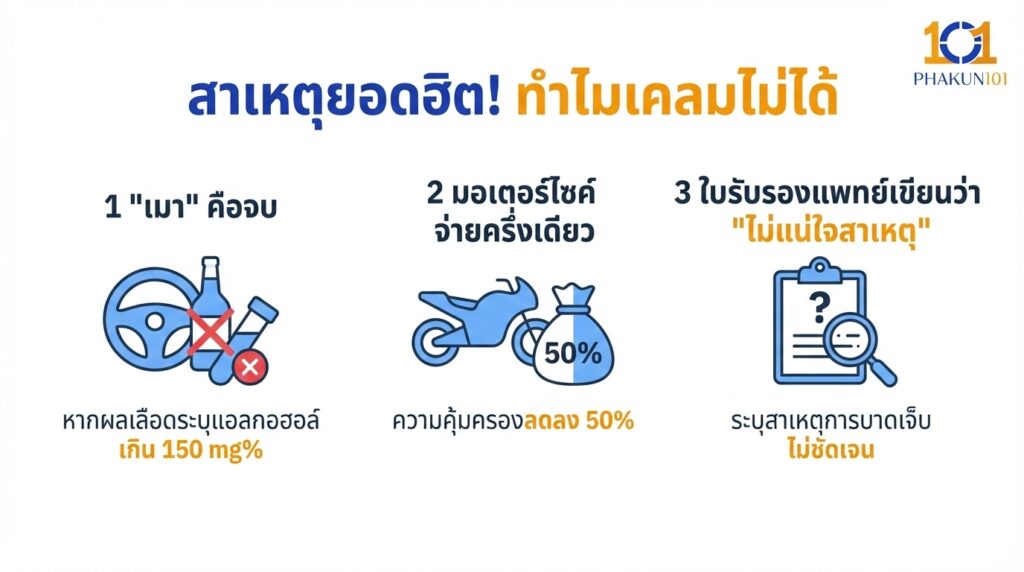 สาเหตุยอดฮิต! ทำไมเคลมไม่ได้